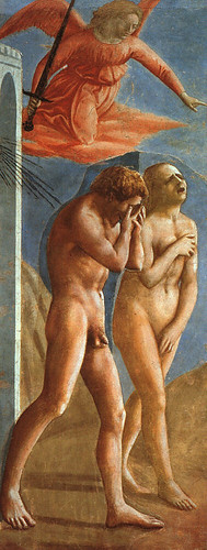 Afbeelding: Masaccio – Verdrijving uit het paradijs, ca. 1427 (fresco in Brancacci-kapel, Santa Maria del Carmine, Florence) (Flickr)